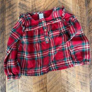 Carter's Red and Green Plaid Button Down Shirt